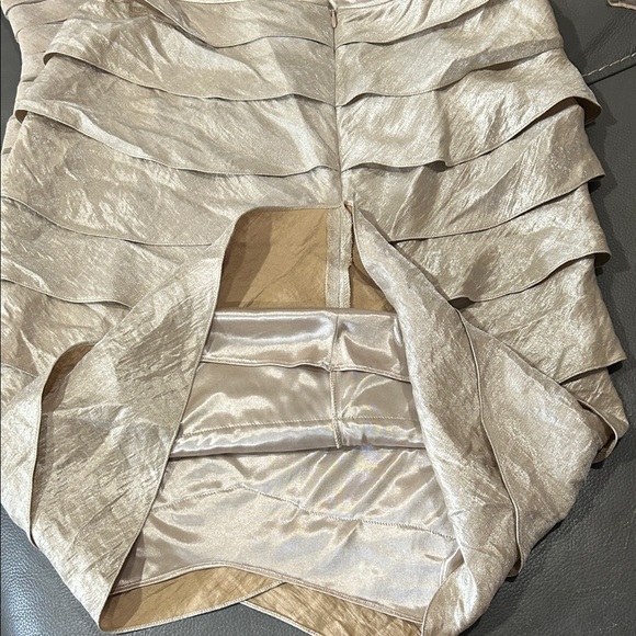 Adrianna Papell Events Essentials Elegant Beige Two-Piece Skirt Set. Size 10/12 - Picture 6 of 9